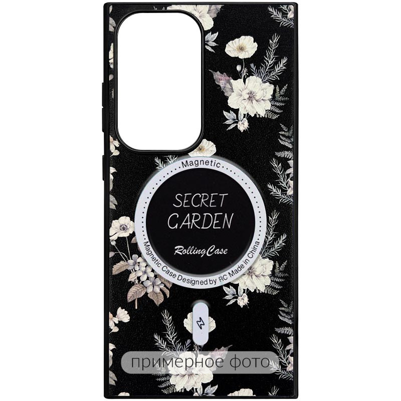 TPU+PC чехол Soft Secret Garden with MagFit для Samsung Galaxy S25 Ultra (Black)