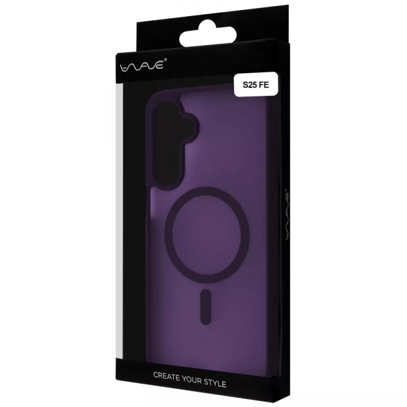 Фото TPU+PC чехол WAVE Matte Color Case with Magnetic Ring для Samsung Galaxy S25 FE (Deep Purple) на vchehle.ua