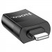 Фото Уцінка Перехідник Hoco UA17 Lightning Male to USB Female USB2.0 (Розкрита упаковка / Чорний) в маназині vchehle.ua