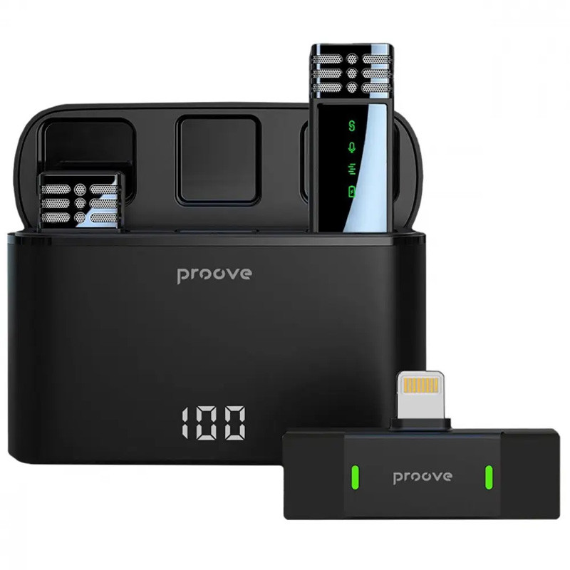 Уценка Петличный беспроводной микрофон Proove Record Lightning (Вскрытая упаковка / Black)