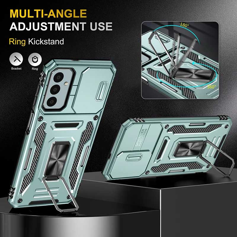 Купити Удароміцний чохол Camshield Army Ring на Samsung Galaxy M14 5G (Зелений / Light Green) на vchehle.ua