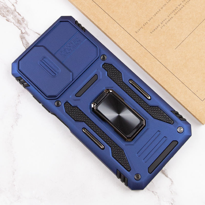 Заказать Ударопрочный чехол Camshield Army Ring для Xiaomi Redmi Note 11 (Global) / Note 11S / Note 12S (Синий / Navy) на vchehle.ua