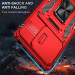 Фото Удароміцний чохол Camshield Army Ring на Xiaomi Redmi Note 13 Pro 4G / 14s / Poco M6 Pro 4G (Червоний / Red) на vchehle.ua