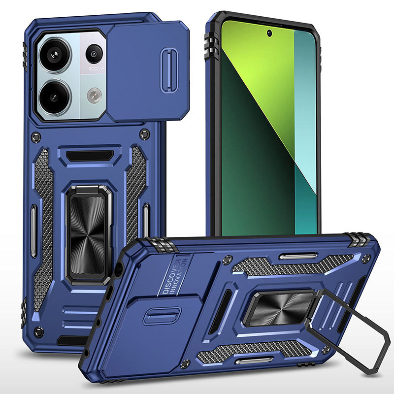 Удароміцний чохол Camshield Army Ring на Xiaomi Redmi Note 13 Pro 4G / 14s / Poco M6 Pro 4G (Синій / Navy)