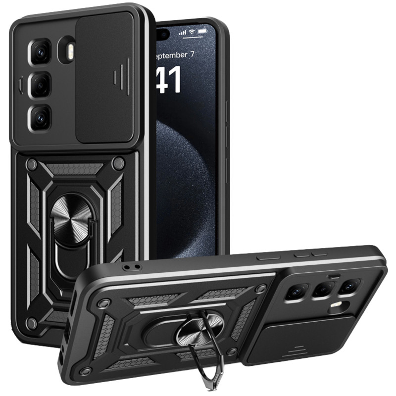 Ударопрочный чехол Camshield Serge Ring для Realme C71 (Черный)
