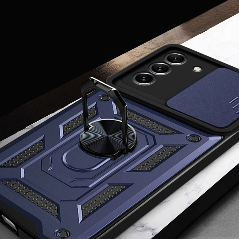 Фото Ударопрочный чехол Camshield Serge Ring для Samsung Galaxy S21 FE (Синий) в магазине vchehle.ua