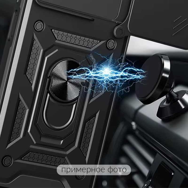 Фото Ударостійкий чохол Camshield Serge Ring на Xiaomi Redmi 15C (EU) (Чорний) на vchehle.ua