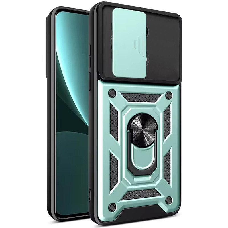 Фото Ударопрочный чехол Camshield Serge Ring для Xiaomi Redmi Note 13 Pro 4G / 14s / Poco M6 Pro 4G (Зеленый) на vchehle.ua