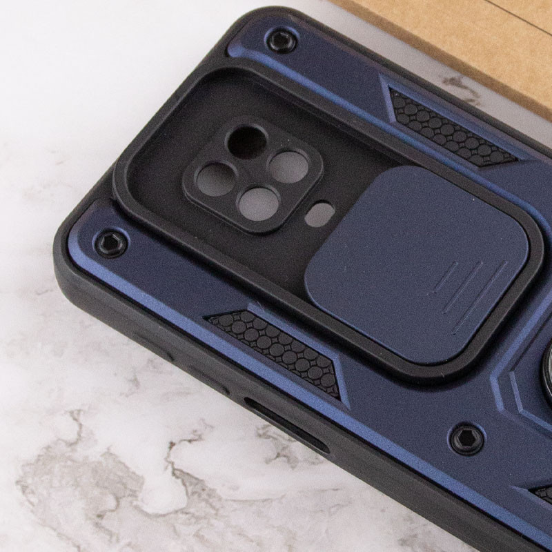 Купити Ударостійкий чохол Camshield Serge Ring на Xiaomi Redmi Note 9s / Note 9 Pro / 9 Pro Max (Синій) на vchehle.ua
