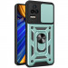 Ударопрочный чехол Camshield Serge Ring для Xiaomi Poco F4 (Зеленый)