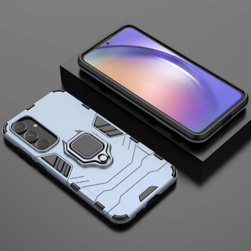 Фото Ударопрочный чехол Transformer Ring for Magnet для Samsung Galaxy A55 (Серый / Metal slate) на vchehle.ua