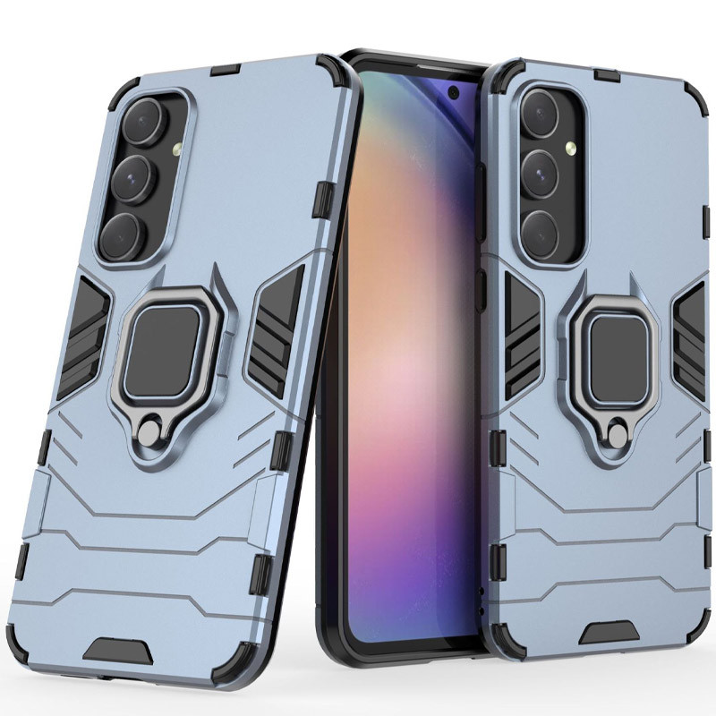 Заказать Ударопрочный чехол Transformer Ring for Magnet для Samsung Galaxy A55 (Серый / Metal slate) на vchehle.ua