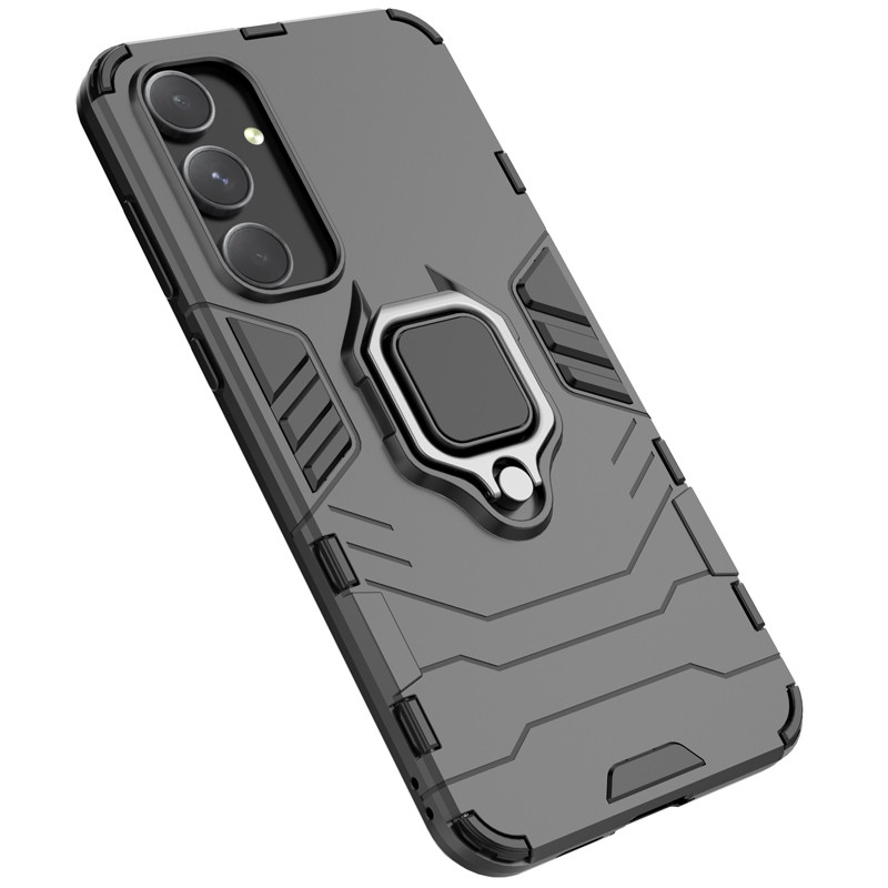 Фото Ударопрочный чехол Transformer Ring for Magnet для Samsung Galaxy A55 (Черный / Soul Black) на vchehle.ua