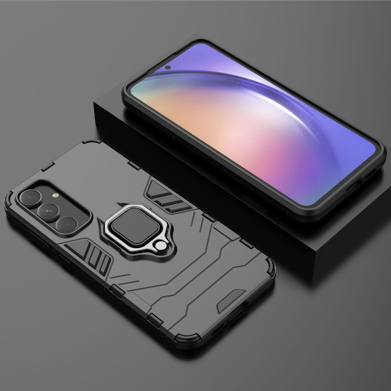 Ударопрочный чехол Transformer Ring for Magnet для Samsung Galaxy A55 (Черный / Soul Black) в магазине vchehle.ua