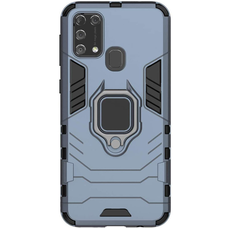 Замовити Ударостійкий чохол Transformer Ring for Magnet на Samsung Galaxy M30s / M21 (Сірий / Metal slate) на vchehle.ua