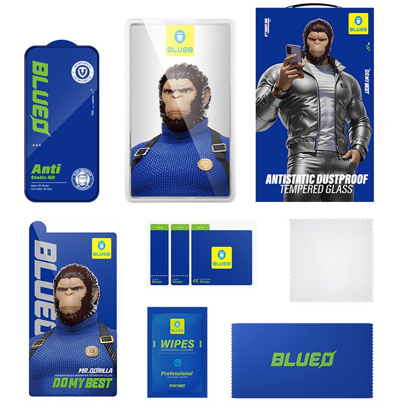 Защитное 2.5D стекло Blueo Full Cover HD для Apple iPhone 17 Pro Max / 16 Pro Max (6.9") (Черный) в магазине vchehle.ua