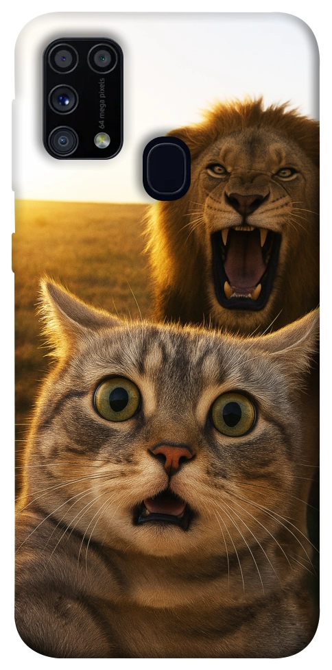 Чехол Shocked cat and lion для Galaxy M31 (2020)