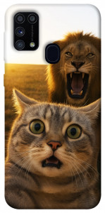 Чехол Shocked cat and lion для Galaxy M31 (2020)