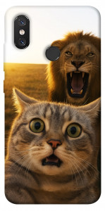 Чехол Shocked cat and lion для Xiaomi Mi 8