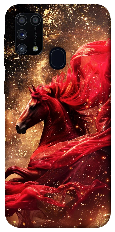 Чехол Red sparkles Horse для Galaxy M31 (2020)