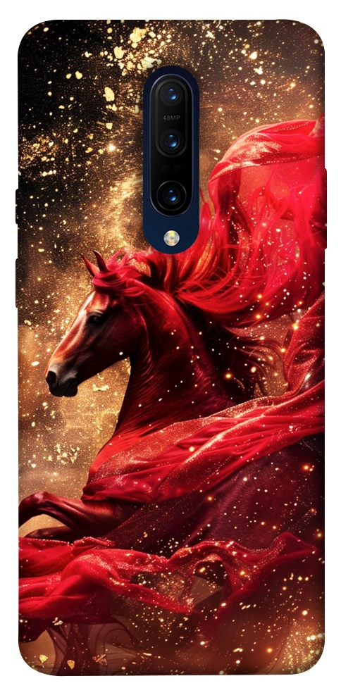Чохол Red sparkles Horse для OnePlus 7 Pro