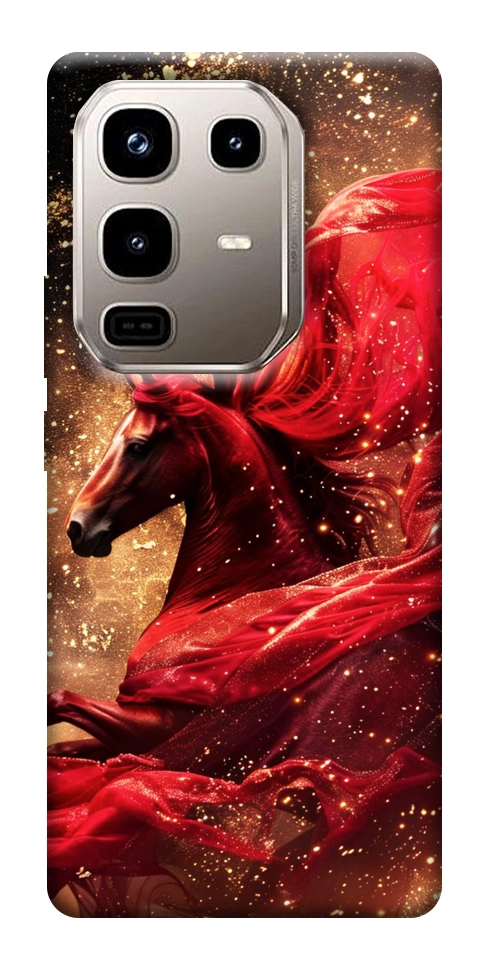 Чехол Red sparkles Horse для Infinix Note 50 Pro 4G