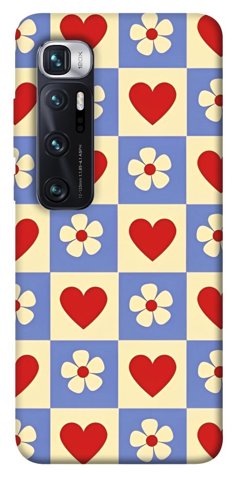 Чехол Сердечки-цветочки для Xiaomi Mi 10 Ultra