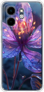 Чехол для Infinix Hot 50i Магический цветок (Фиолетовый)