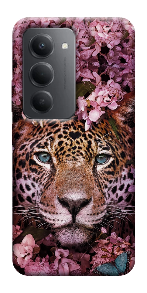 Чехол Леопард в цветах для Xiaomi Redmi 15 (Global)