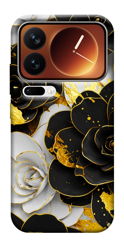 Чехол Flower black-white для Xiaomi 17 Pro Max