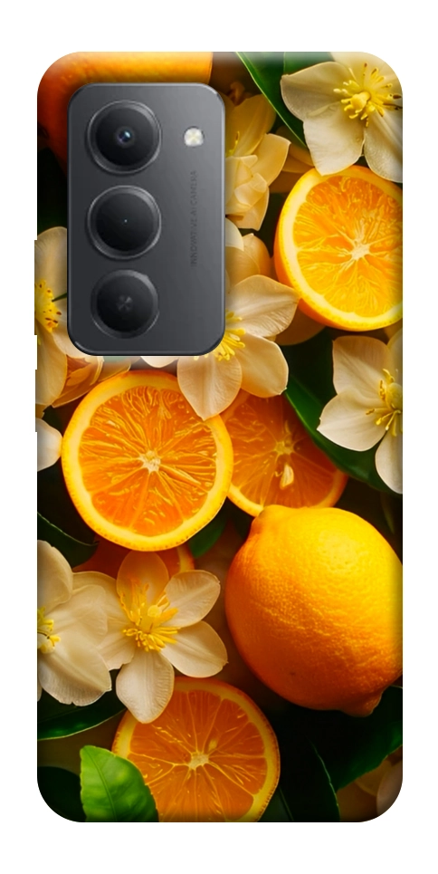 Чехол Лимоны и цветы для Xiaomi Redmi 15 (Global)