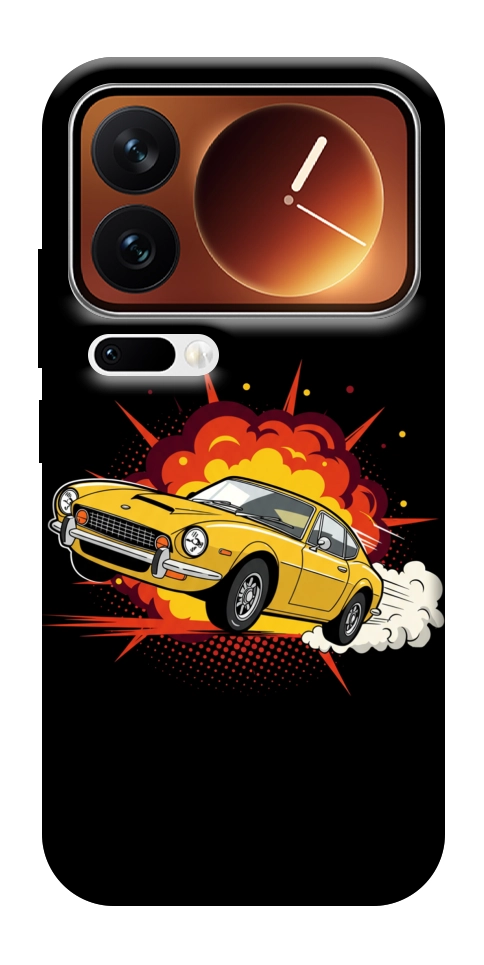 Чехол Retro comics car black для Xiaomi 17 Pro Max