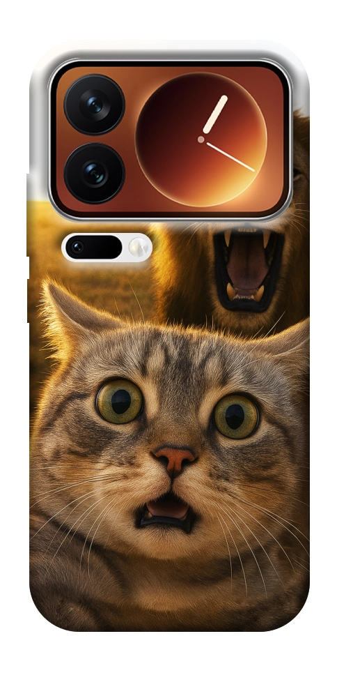 Чехол Shocked cat and lion для Xiaomi 17 Pro Max