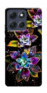 Чехол Flowers on black для Motorola Moto G86 Power