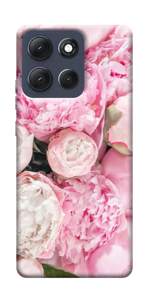 Чехол Pink peonies для Motorola Moto G86 Power
