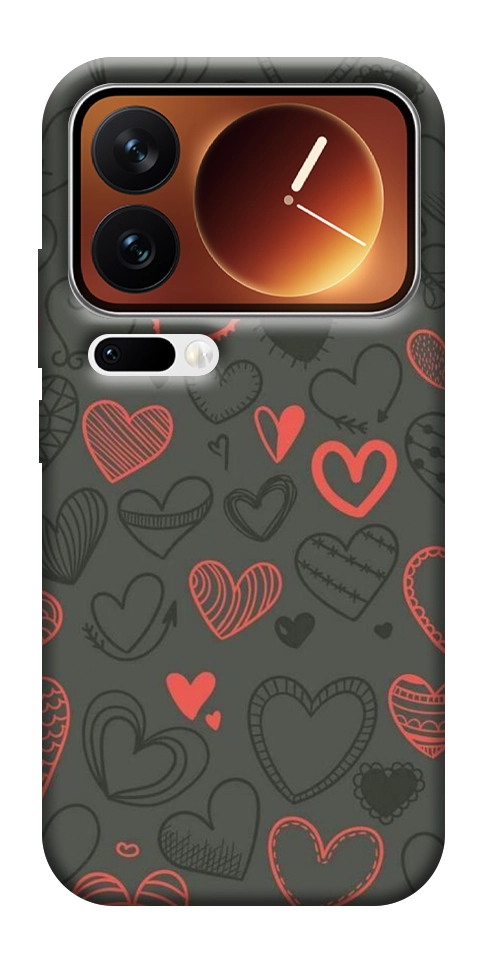Чехол Милые сердца для Xiaomi 17 Pro
