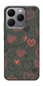 Чехол Милые сердца для Realme 15T