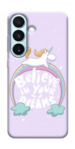Чехол Believe in your dreams unicorn для Galaxy S26