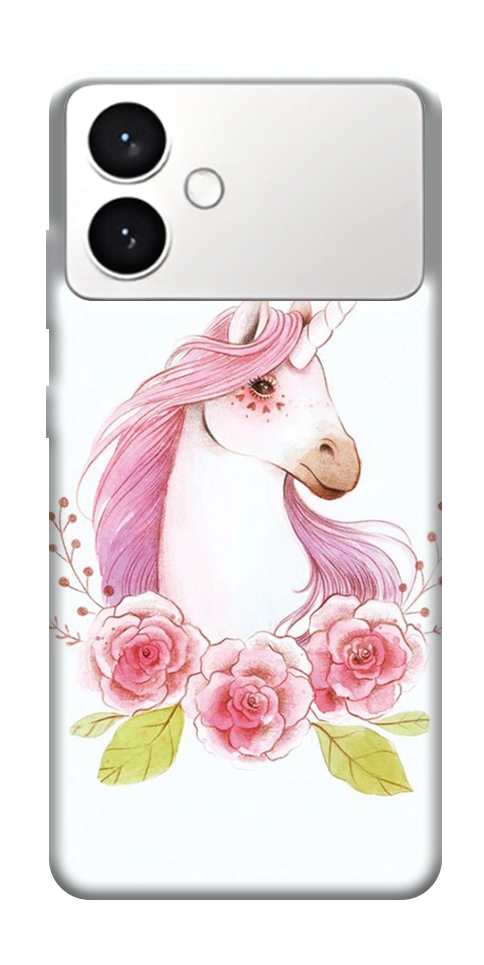 Чохол Єдиноріг з квітами для Galaxy S26 Edge