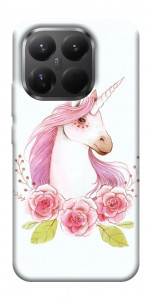 Чехол Единорог с цветами для Xiaomi 15T Pro