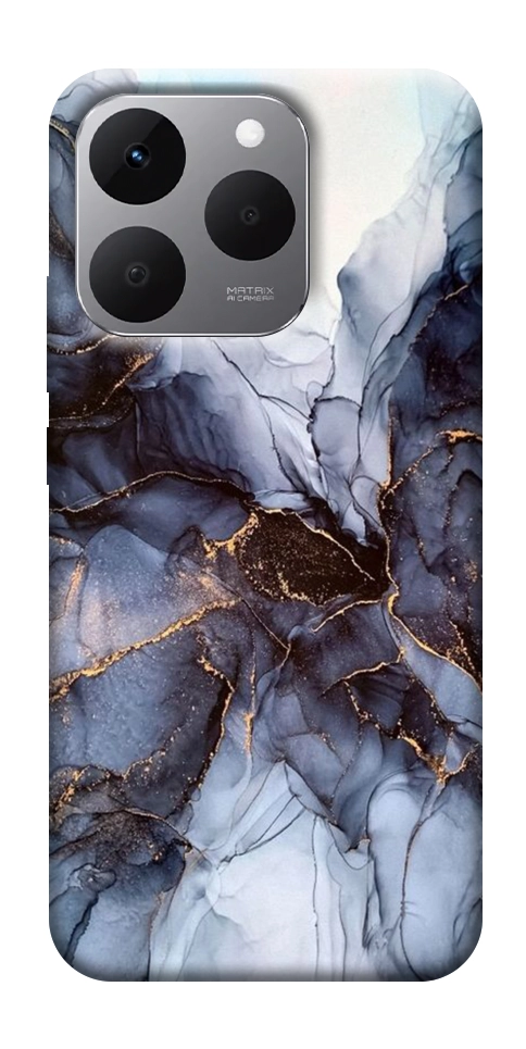 Чехол Черно-белый мрамор для Realme 15T