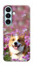 Чохол Коргі в квітах для Galaxy S26