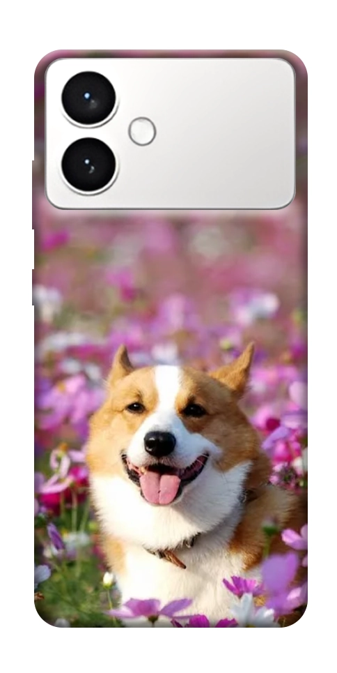Чехол Корги в цветах для Galaxy S26+