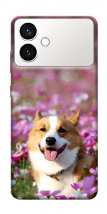 Чехол Корги в цветах для Galaxy S26+