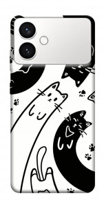 Чохол Чорно-білі коти для Galaxy S26 Edge