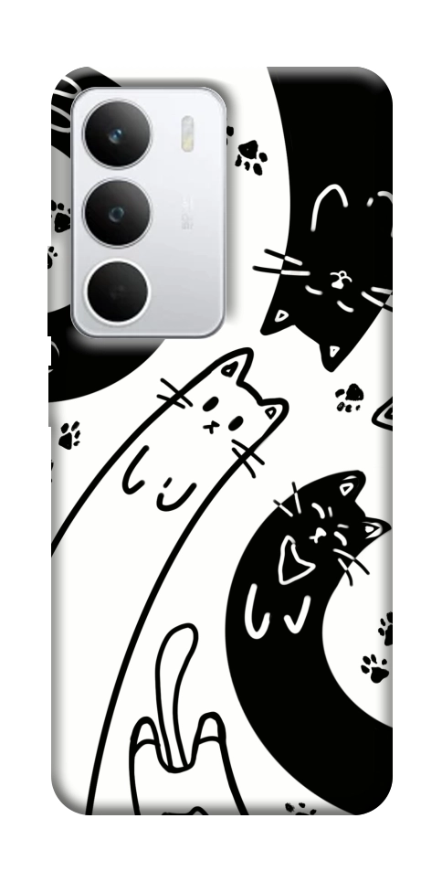 Чехол Черно-белые коты для Realme C71