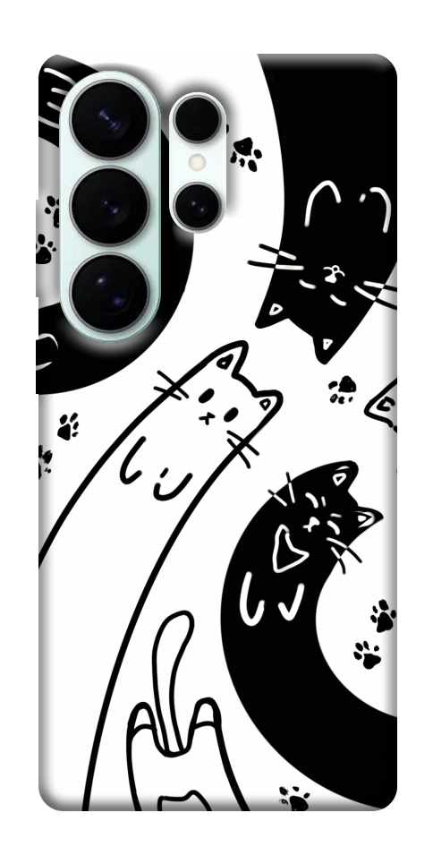 Чехол Черно-белые коты для Galaxy S26 Ultra