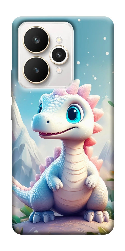 Чехол Белый дракоша для Realme 15