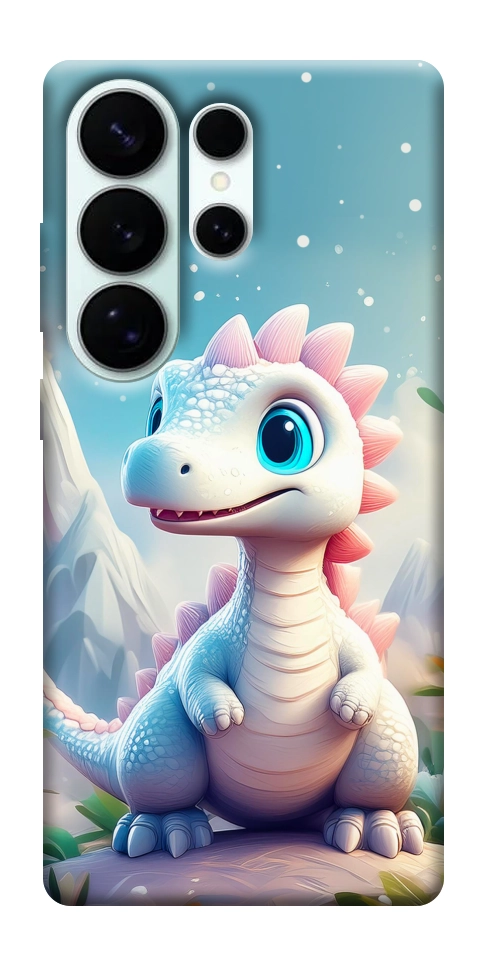 Чехол Белый дракоша для Galaxy S26 Ultra