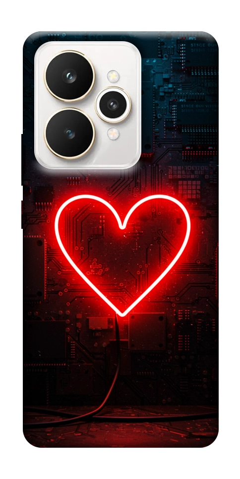 Чехол Яркое сердце для Realme 15